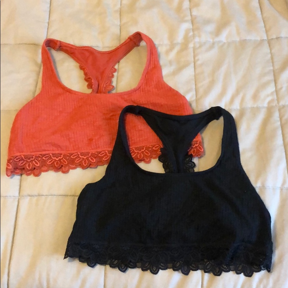 Two bralettes